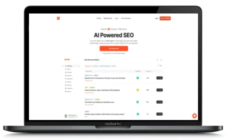 SpeedyBrand website displayed on a Macbook
