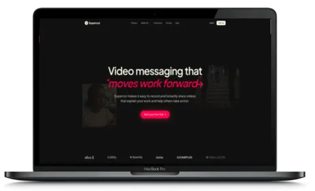Supercut website displayed on a Macbook