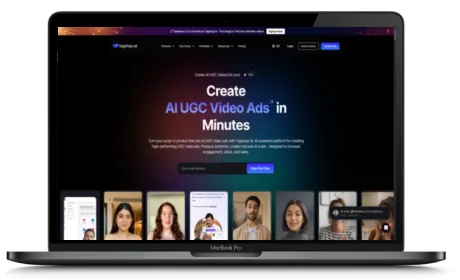 Tagshop AI website displayed on a Macbook