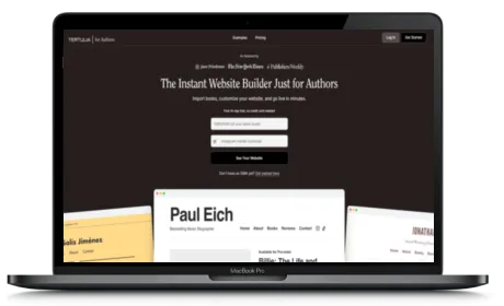 Tertulia website displayed on a Macbook