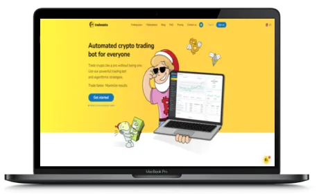 TradeSanta website displayed on a Macbook