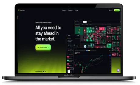 TradeVision website displayed on a Macbook