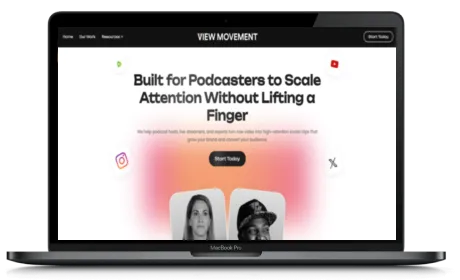 View Movement website displayed on a Macbook