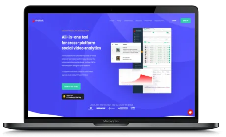 ViralStat website displayed on a Macbook