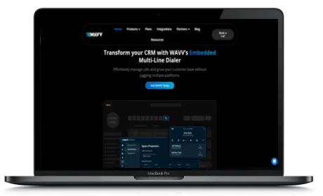 Wavv website displayed on a Macbook