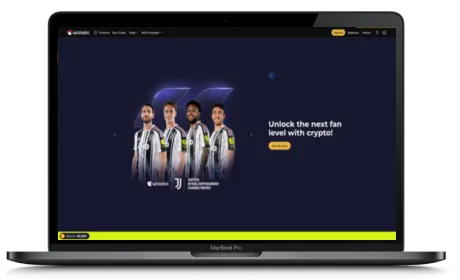 WhiteBIT website displayed on a Macbook