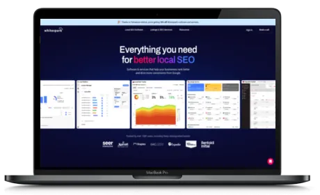 Whitespark website displayed on a Macbook