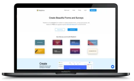 Wispform website displayed on a Macbook