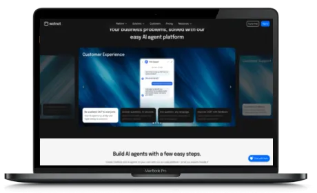 WotNot website displayed on a Macbook