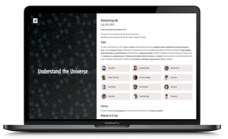 xAI website displayed on a Macbook