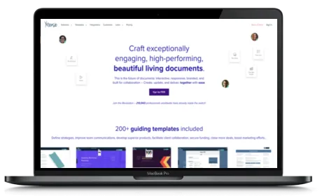 Xtensio website displayed on a Macbook