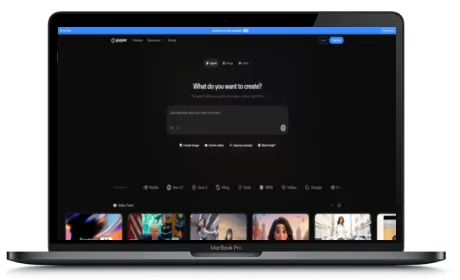 Yapper website displayed on a Macbook