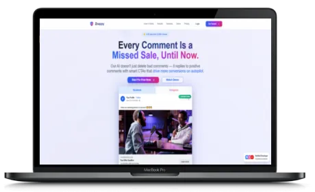 Znappy website displayed on a Macbook