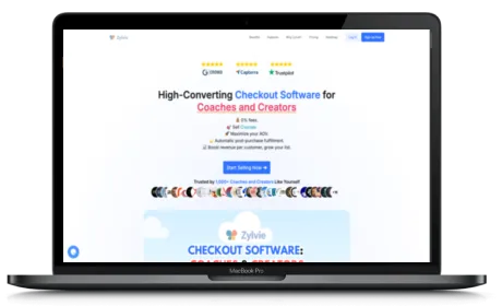 Zylvie website displayed on a Macbook