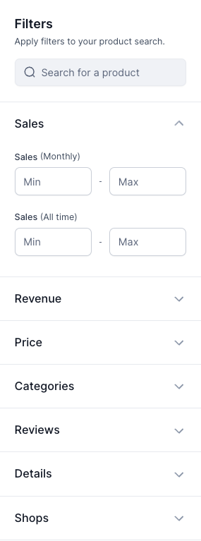 Sales Filter
