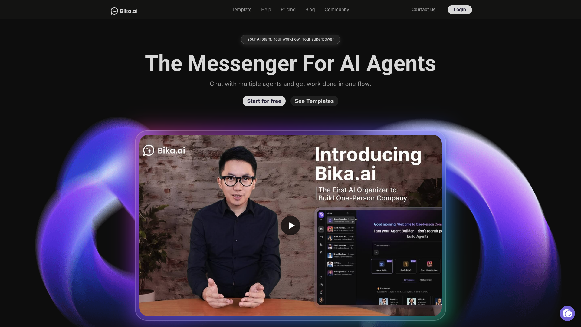 Screenshot of the Bika.ai website