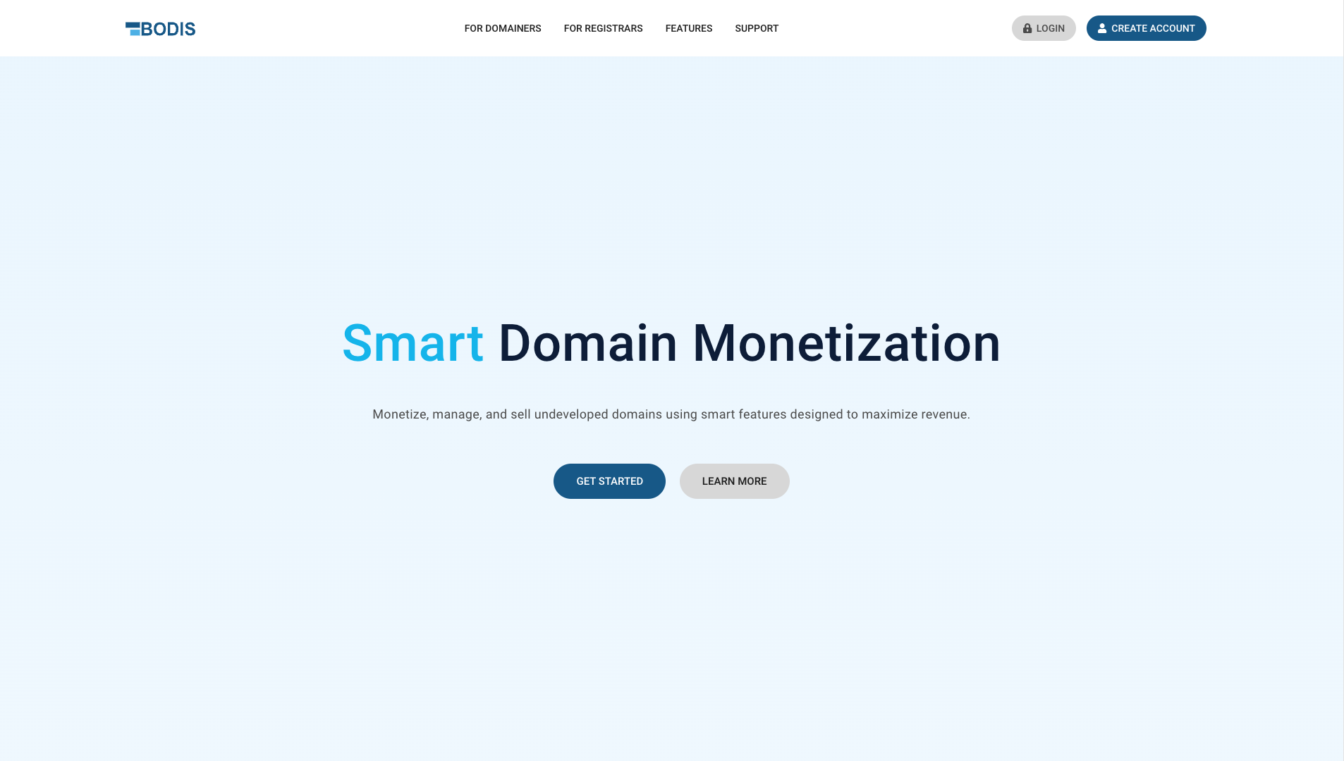 Screenshot of the Bodis website