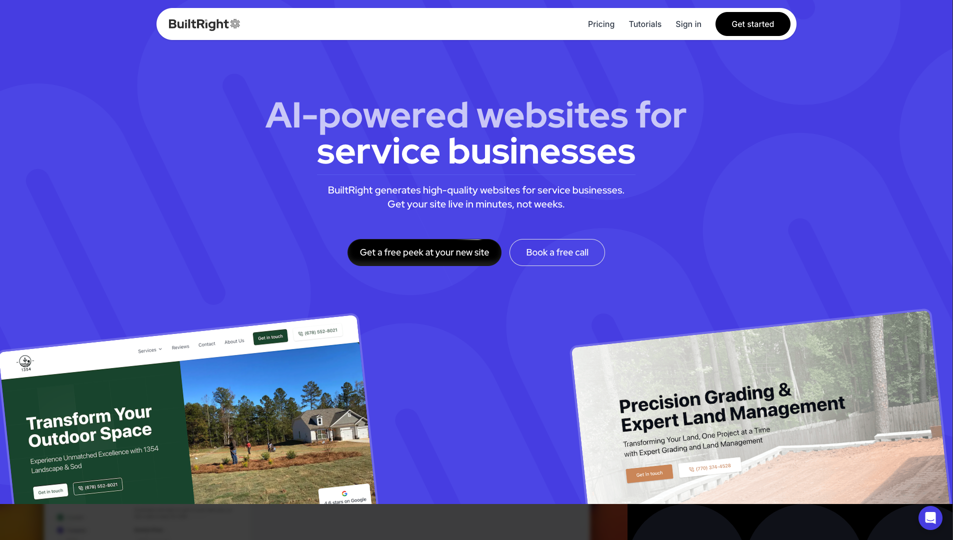 Screenshot of the BuiltRight website