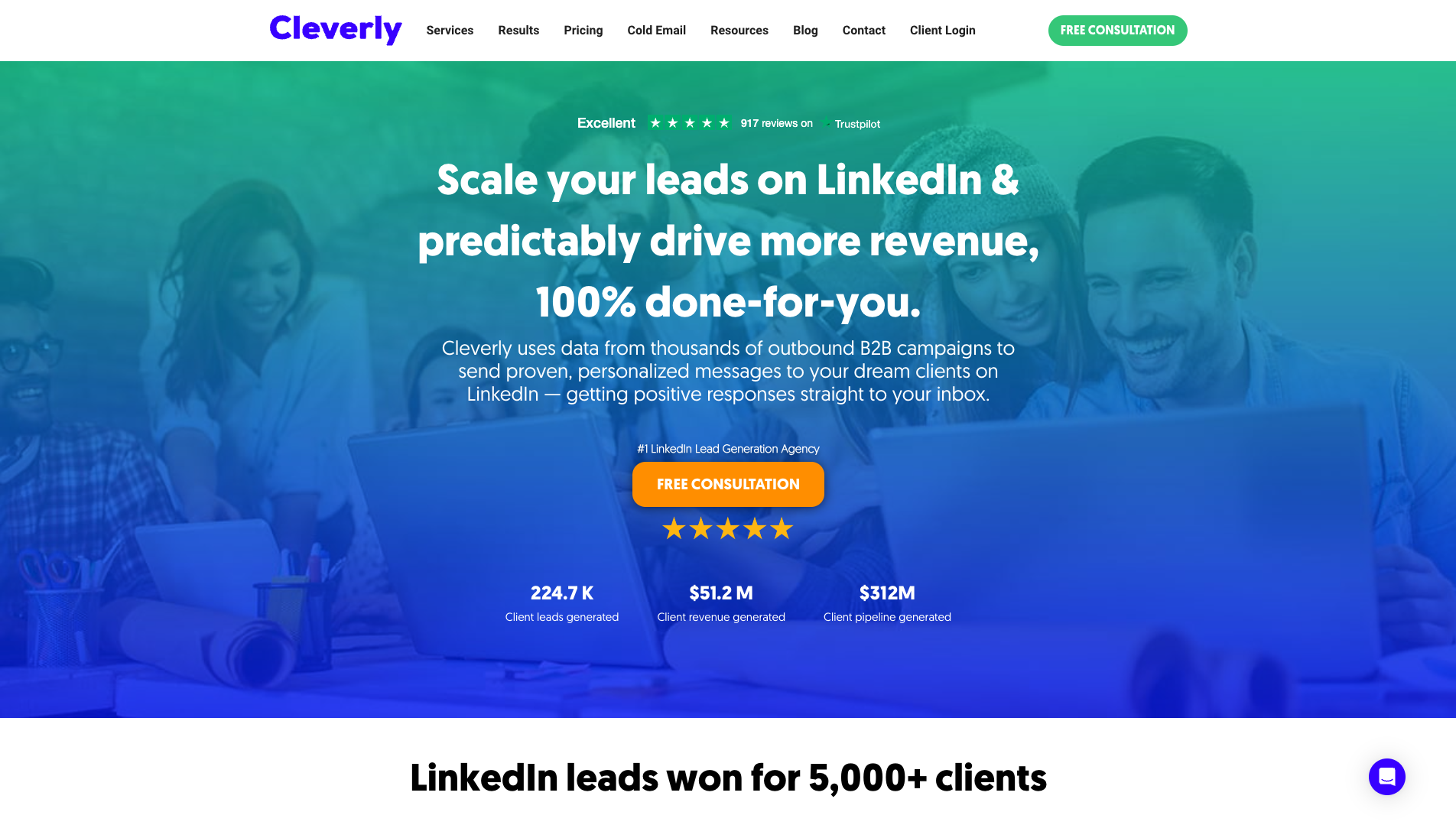 Screenshot of the Cleverly website