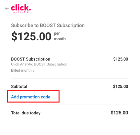 Promo Code Step1