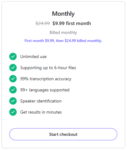 Monthly Billing