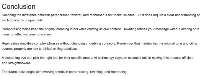 Conclusion Generated Example