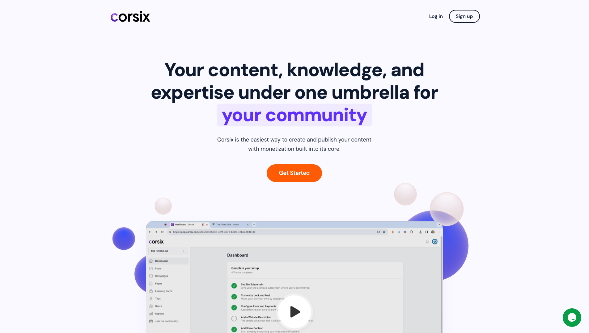 Screenshot of Corsix Homepage