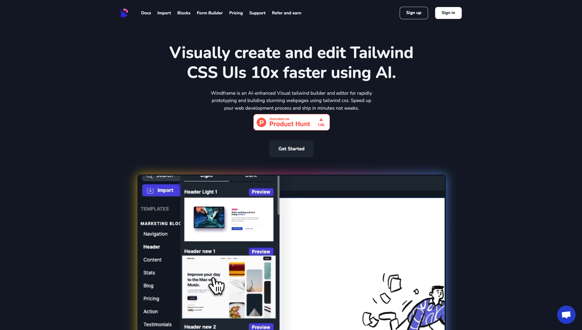 Screenshot of the Devwares website