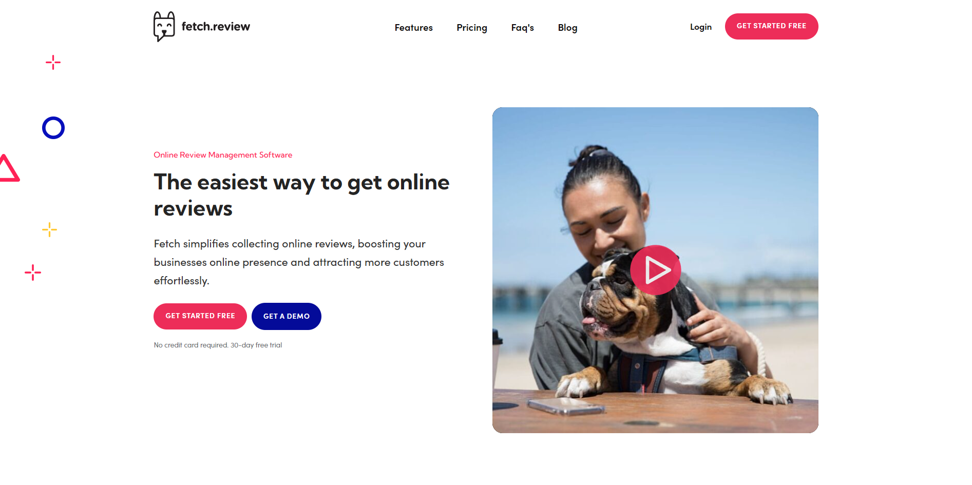 Screenshot of the Fetch website