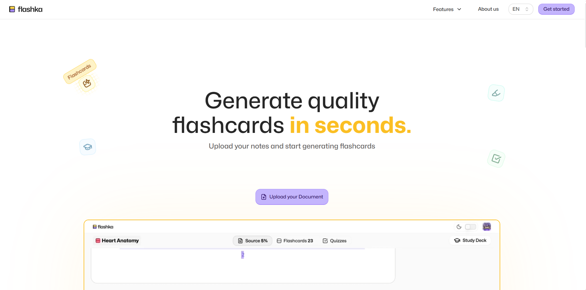 Screenshot of the Flashka website