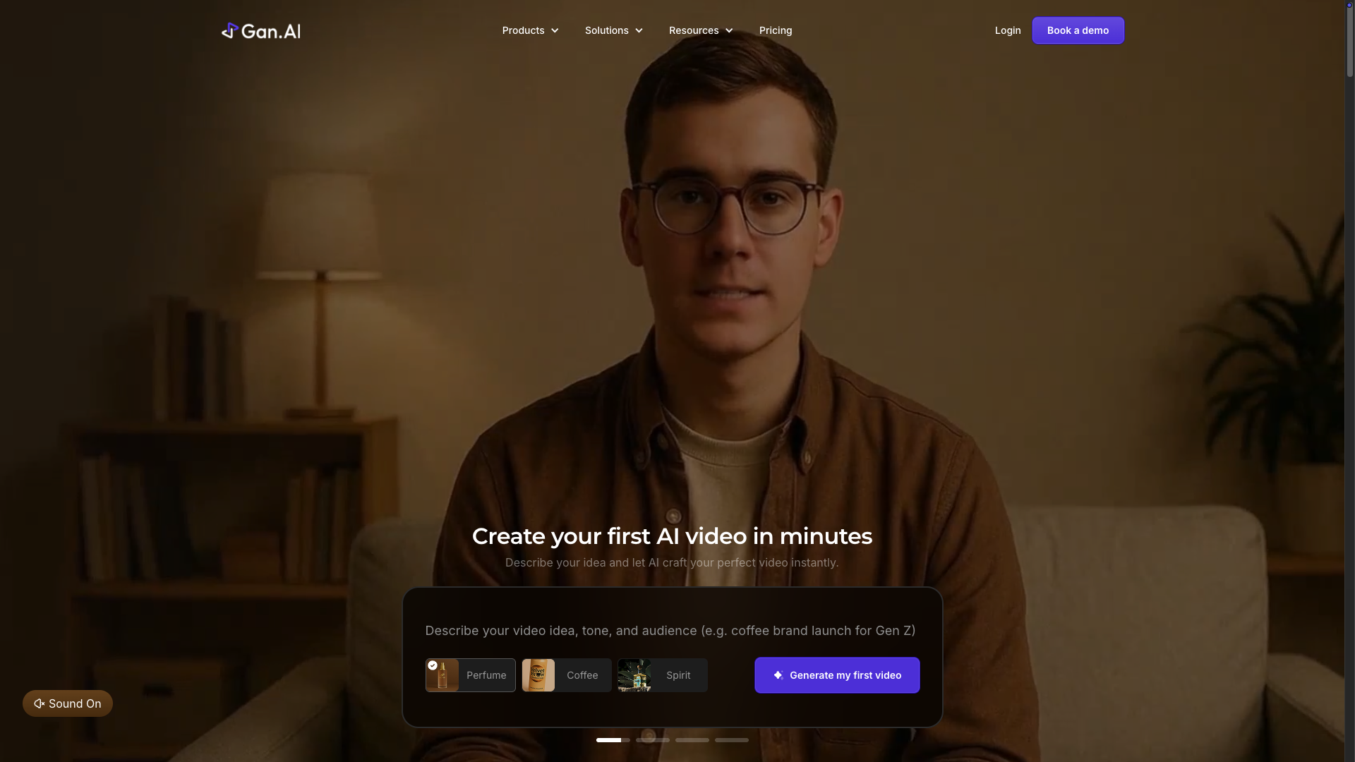 Screenshot of the Gan.AI website