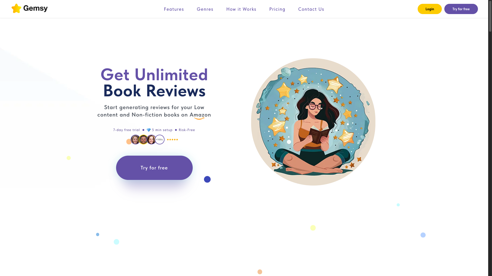 Screenshot of the Gemsy website