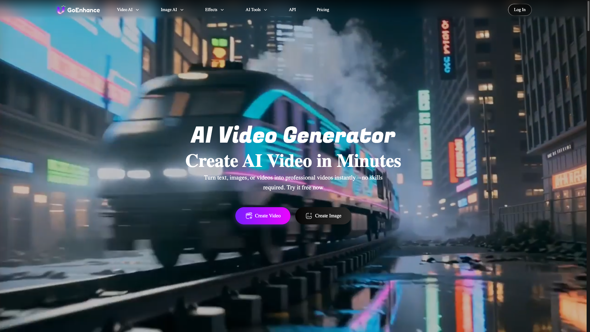 Screenshot of the GoEnhance website