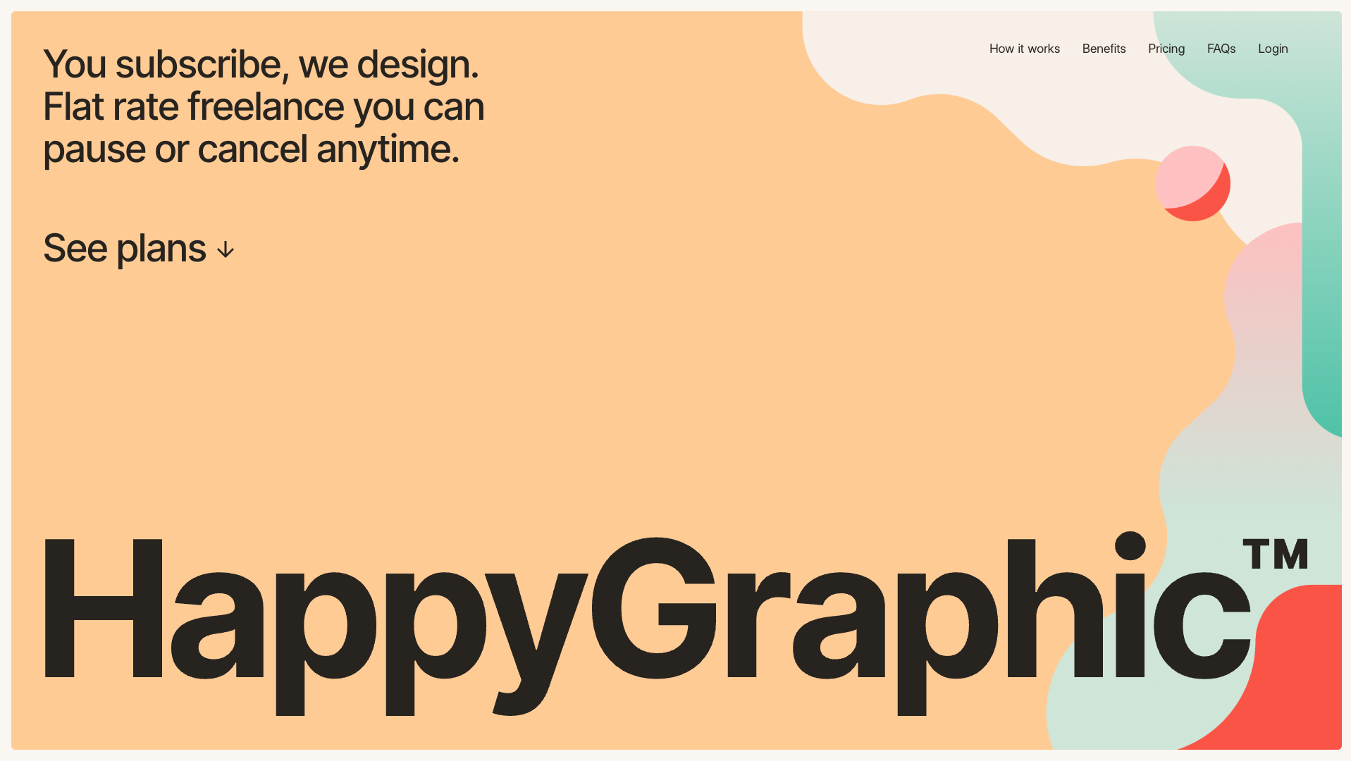 Screenshot of HappyGraphic Homepage