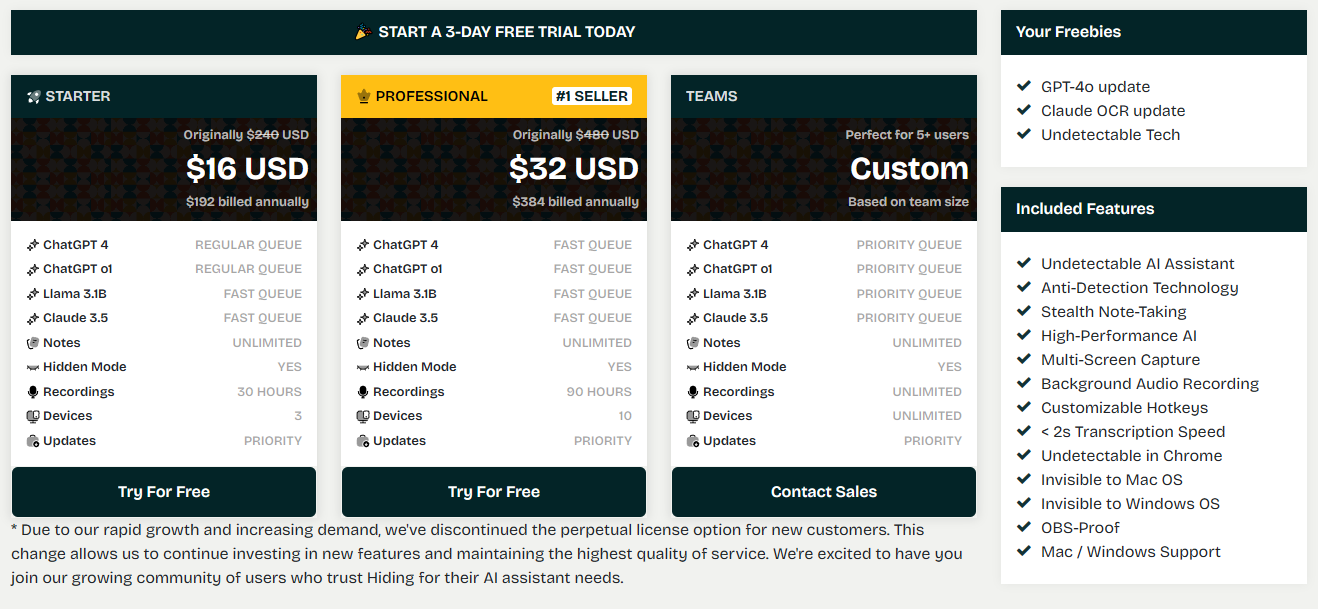 Monthly Billing