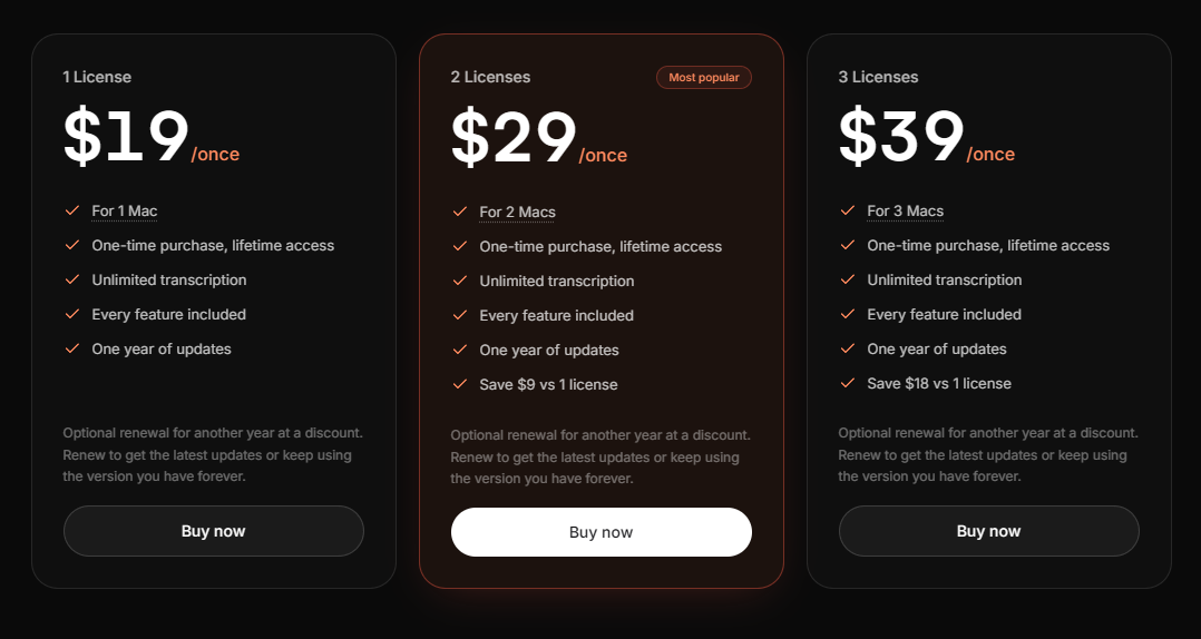 Pricing