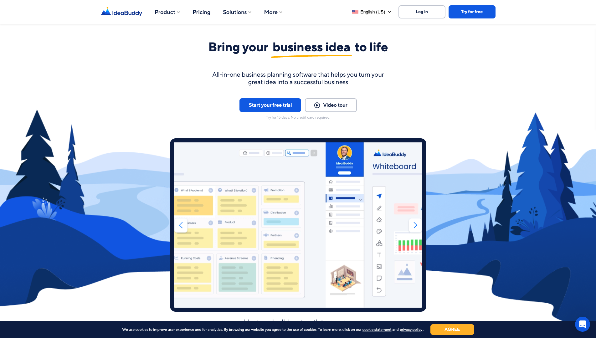Screenshot of the IdeaBuddy website