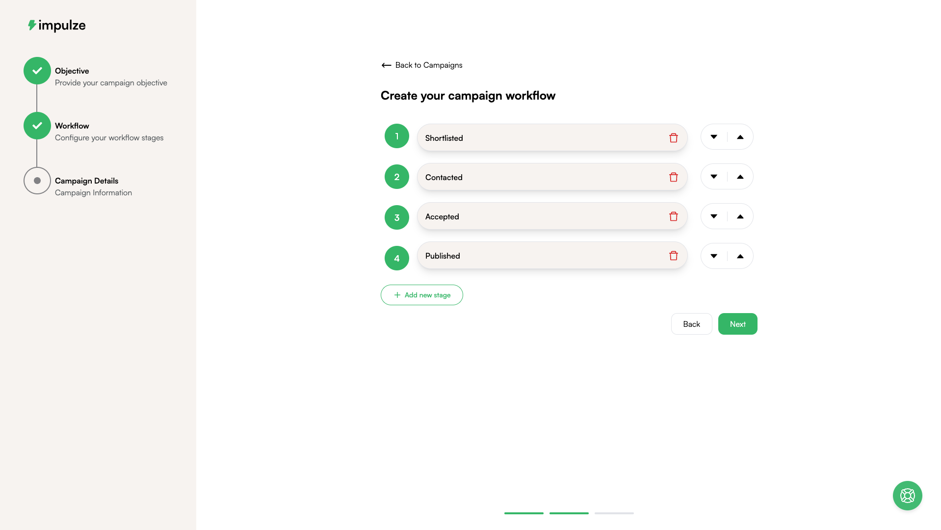 Create Campaign Workflow
