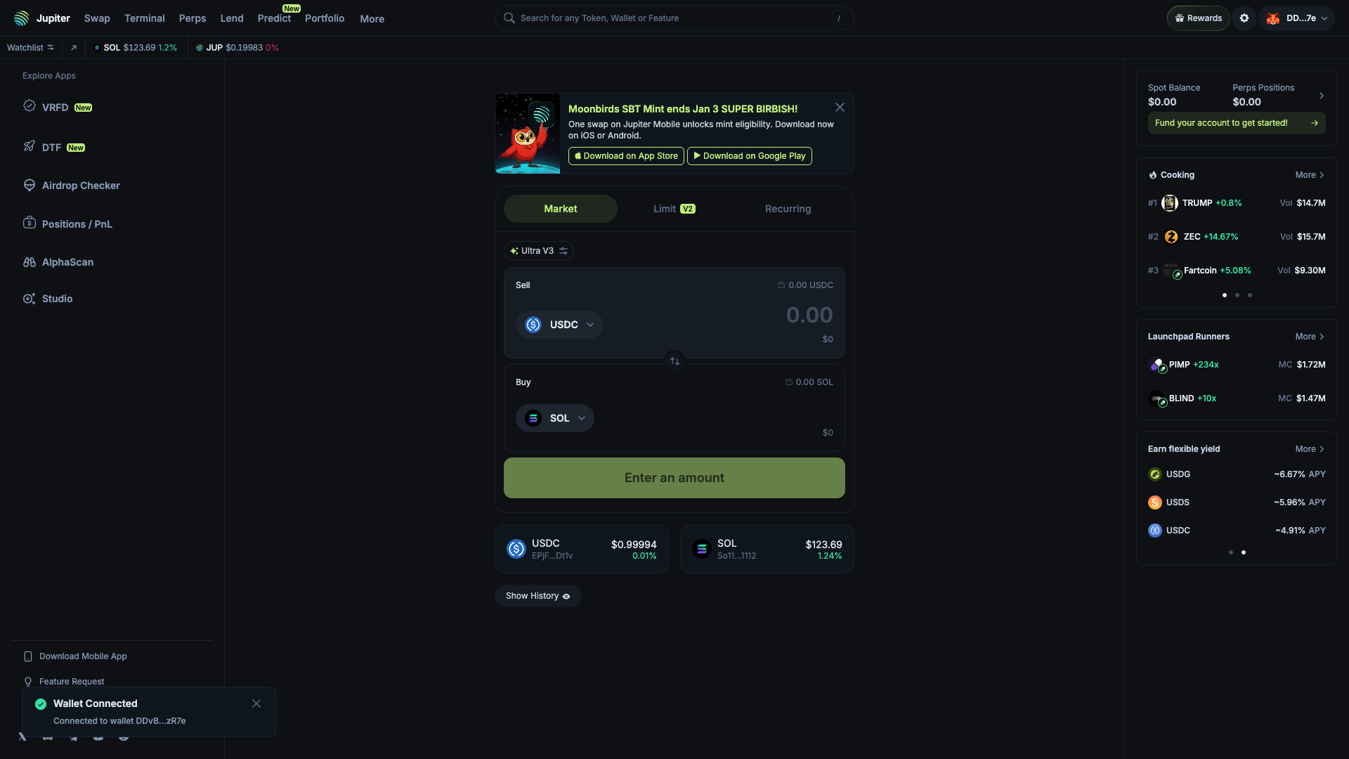 Screenshot of the Jupiter website
