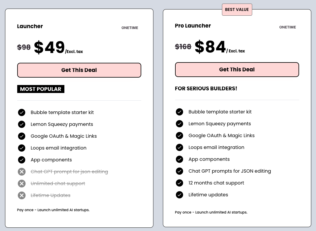 LaunchAI price plans