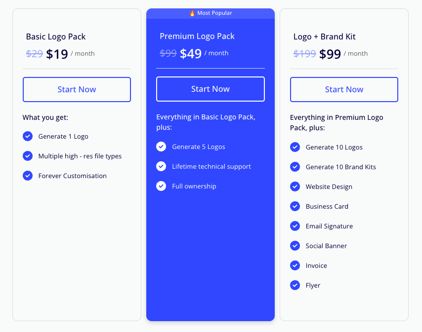 Logome price plans