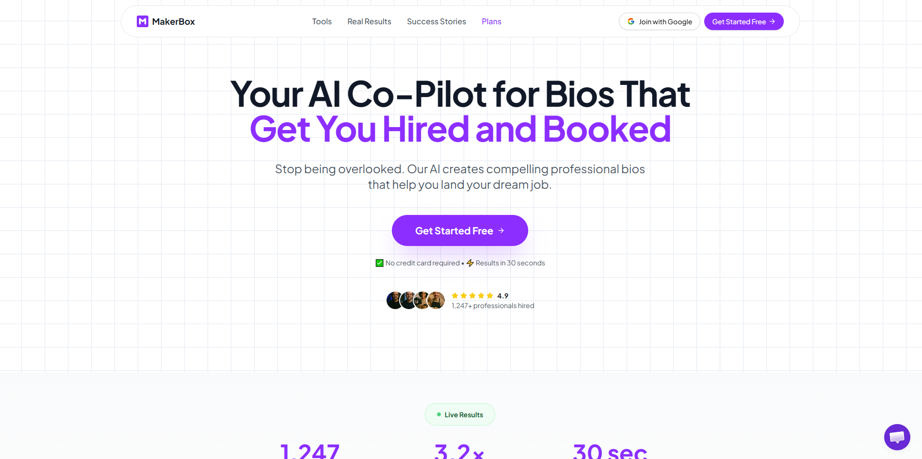 Screenshot of the MakerBox website