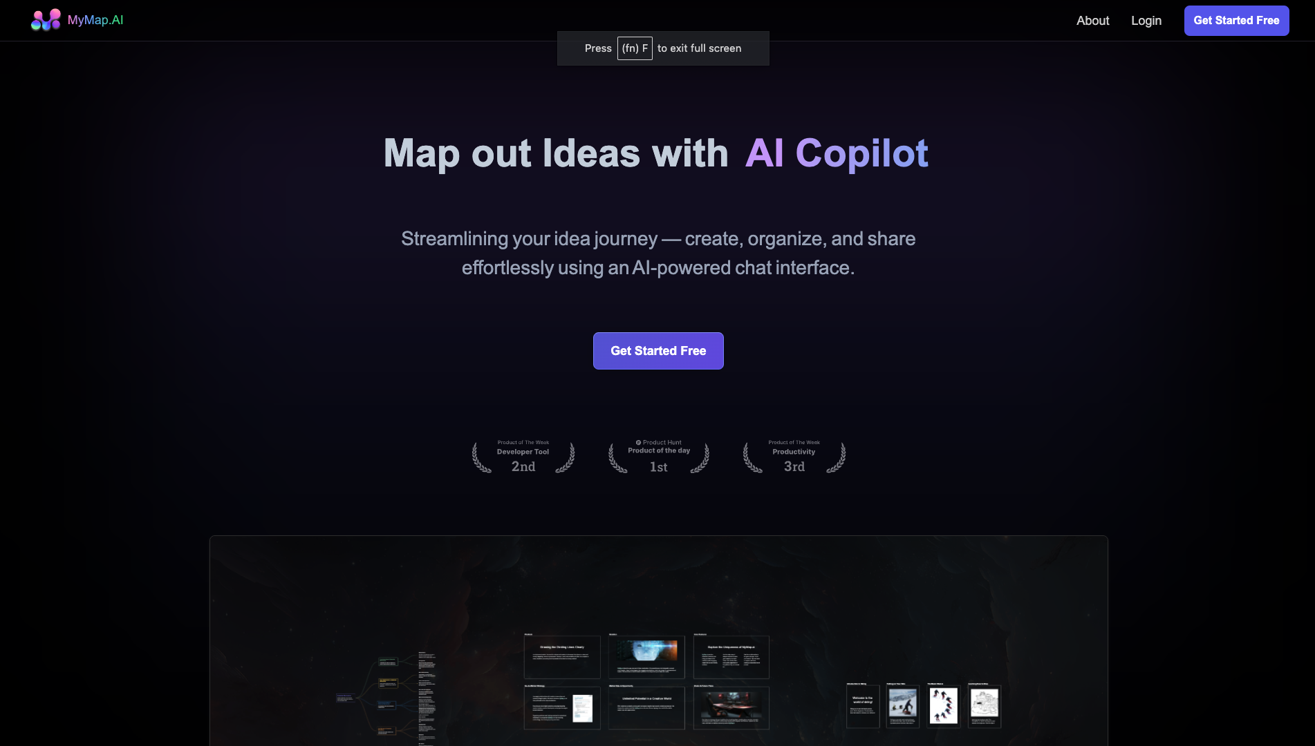 Screenshot of the MyMap.ai website