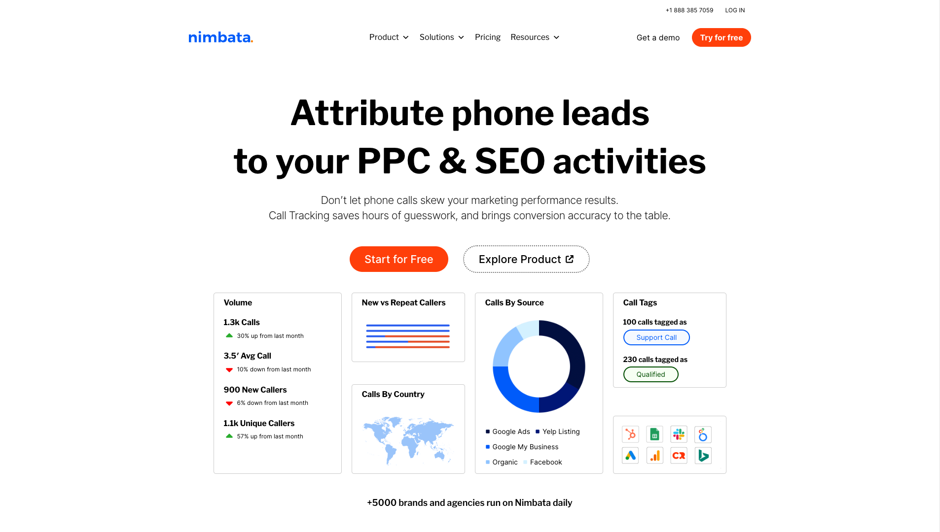 Screenshot of the Nimbata website
