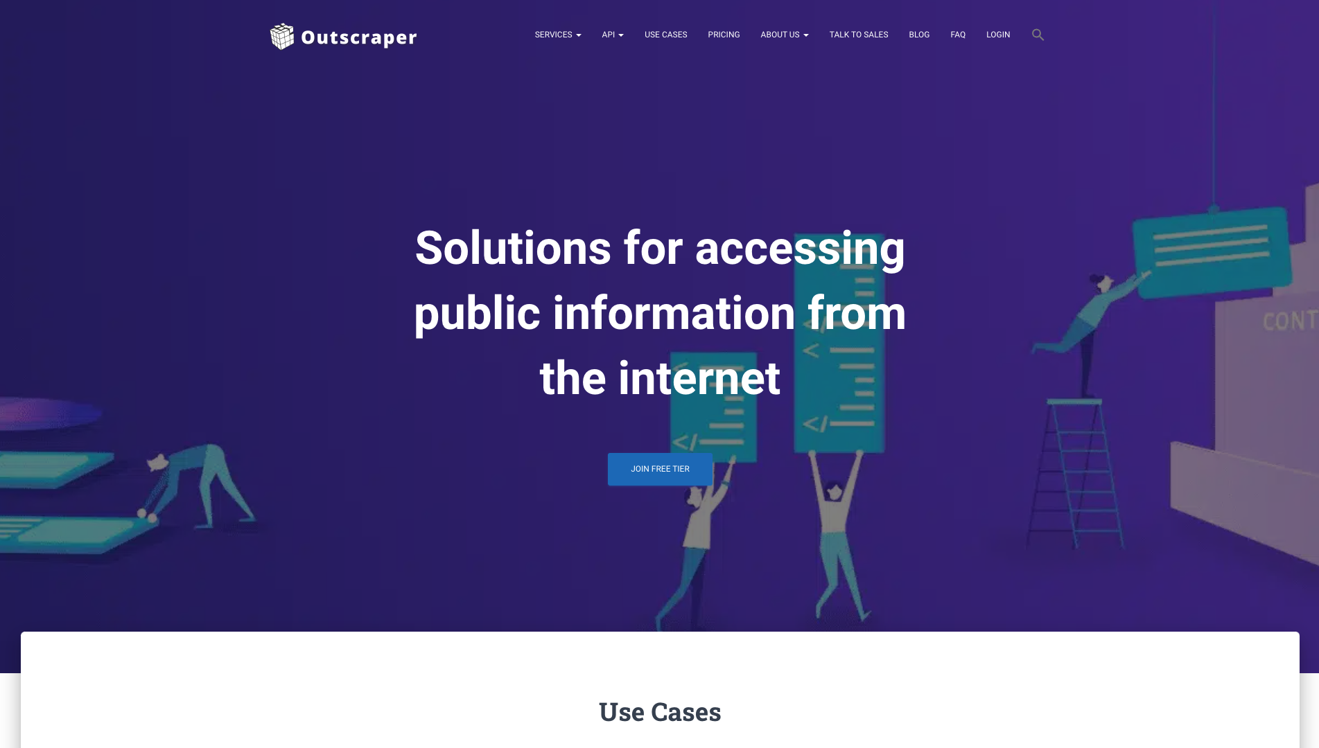 Screenshot of the Outscraper website
