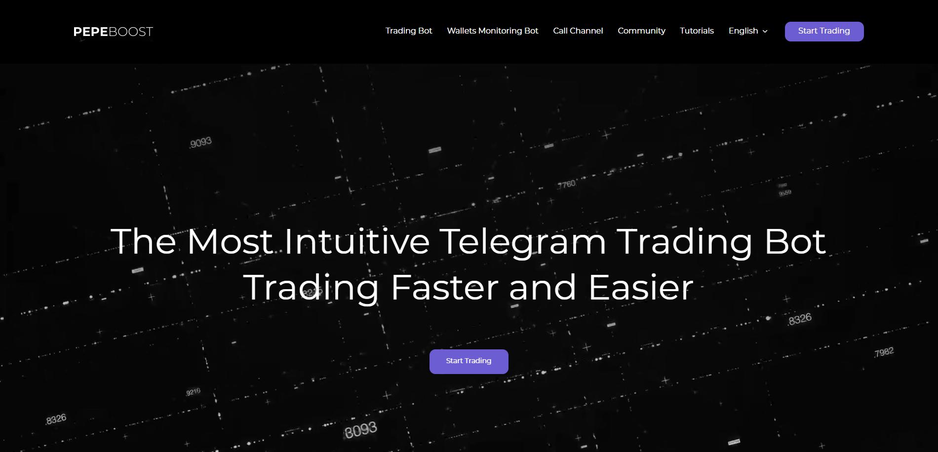 Screenshot of the PEPE Boost website