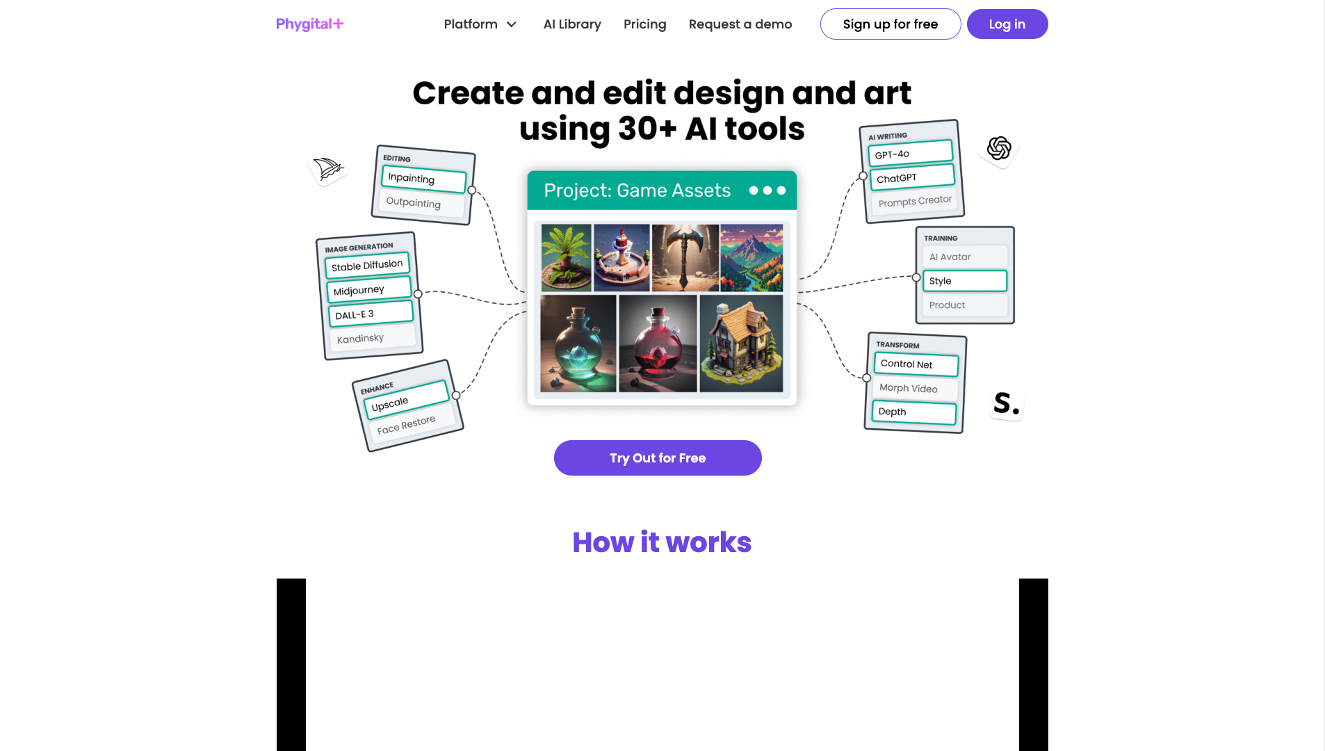 Screenshot of the Phygital+ website