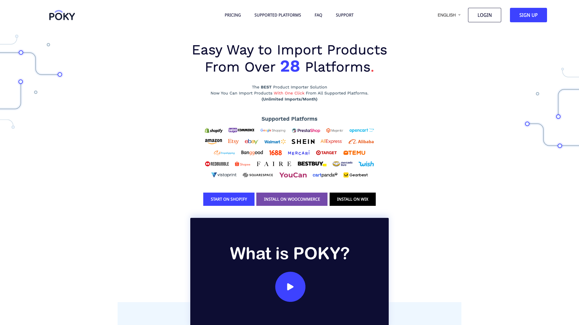 Screenshot of Poky Homepage