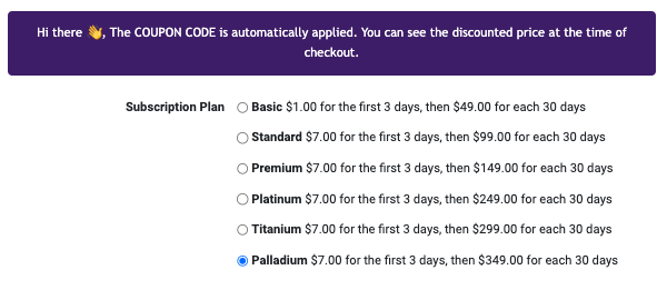 Coupon Hint