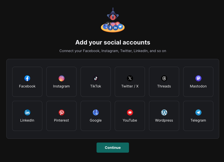 Add Social Accounts